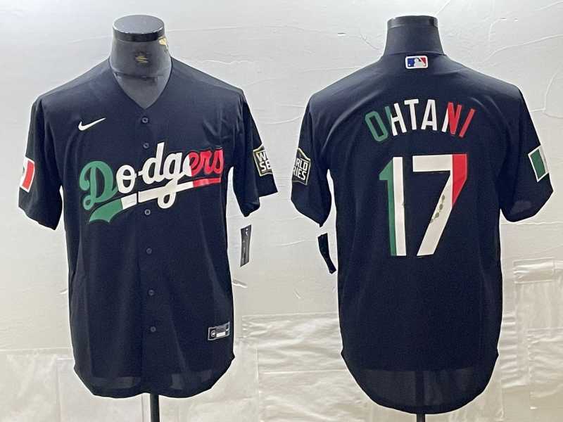 Men's Los Angeles Dodgers #17 Shohei Ohtani Mexico Black Cool Base Stitched Baseball Jerseys,We sell and wholesale Men's Los Angeles Dodgers #17 Shohei Ohtani Mexico Black Cool Base Stitched Baseball Jerseys on line form chian!